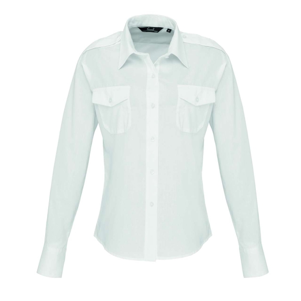 PR310 Γυναικείο μακρυμάνικο προστατευτικό πουκάμισο με επωμίδες