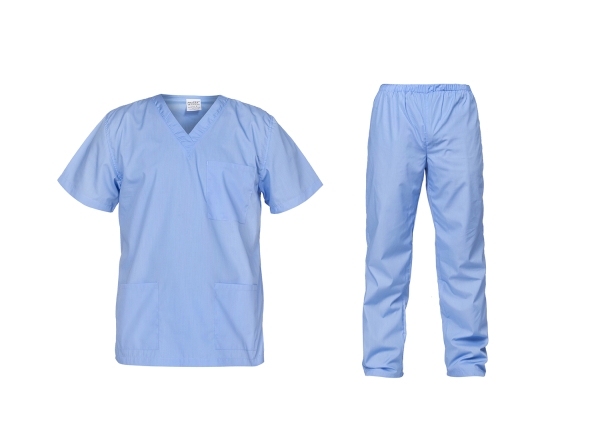 Set tunica și pantaloni Unisex - CESARE (albastru)