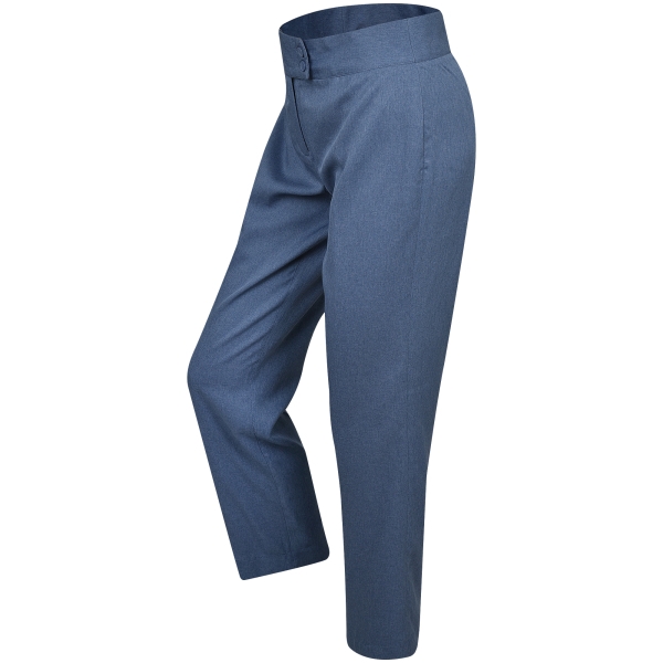 Pantaloni albastru cu talie înaltă, din cea mai moale și fină țesătură, PR536