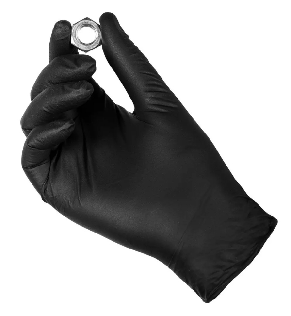 Нитрилни ръкавици, черни, 100 броя, 97-691
