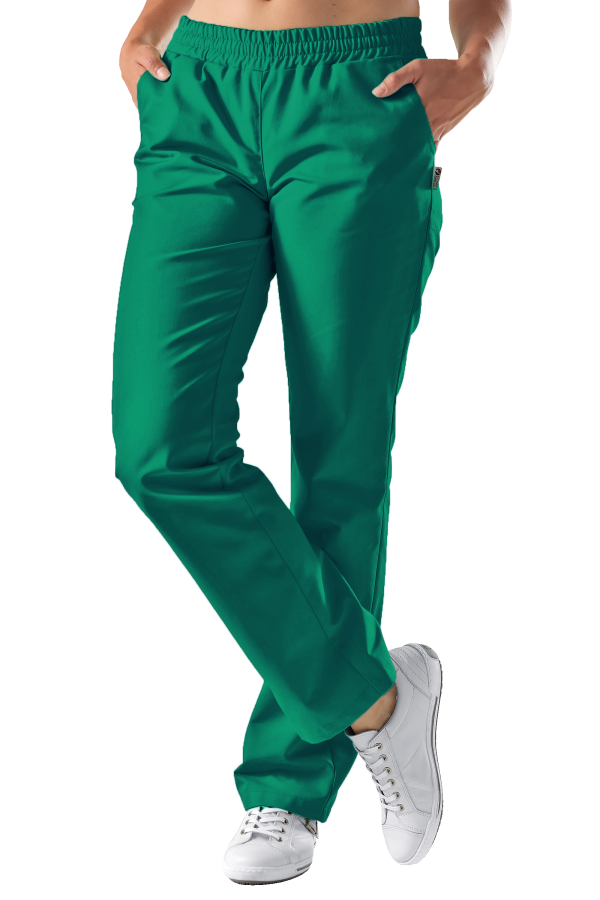 Pantaloni verzi din bumbac 100% pentru femei