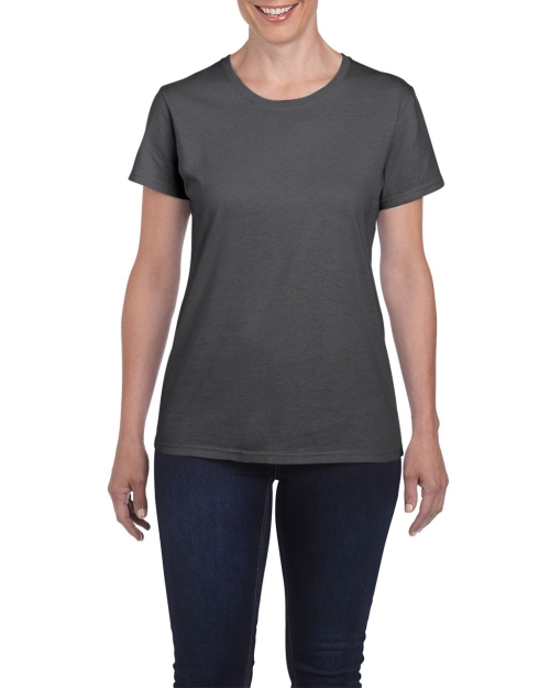 Γυναικείο μπλουζάκι HEAVY COTTON σκούρο γκρι μελανζέ