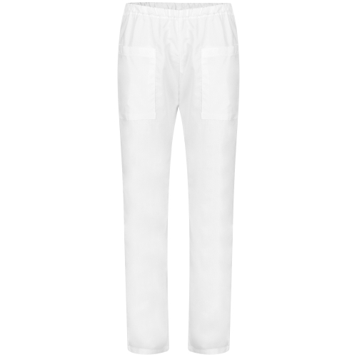 Pantaloni, albi, cu două buzunare