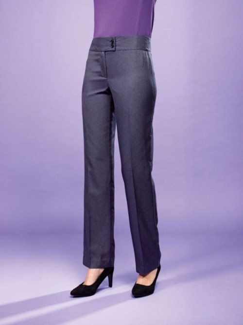 Pantaloni IRIS pentru femei cu picioare drepte, negru Melange, PR536