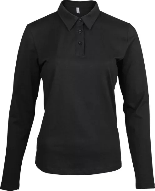 Дамска риза- поло с дълъг ръкав, черна