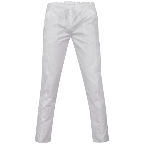 Pantaloni Unisex cu talie elastica - LUCA(alb)