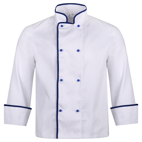 Tunic Cook Terry, Λευκό με γαλάζια διακόσμηση