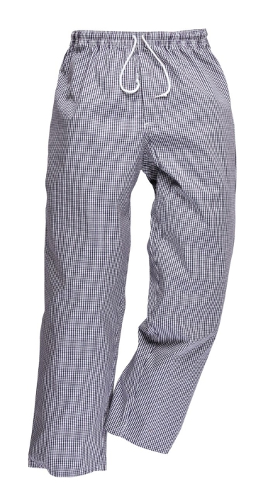 Pantaloni de bucătar Bromley (carcă albastru/alb)