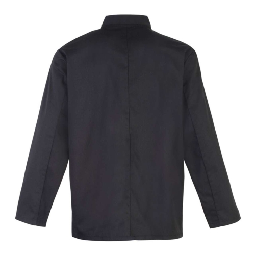 Jachetă de bucătar cu mânecă lungă (neagră) PR6651