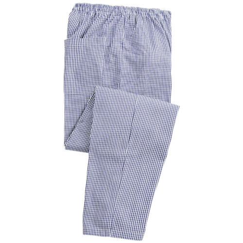 Панталон за готвачи/тъмно синьо-бяло каре PR5522