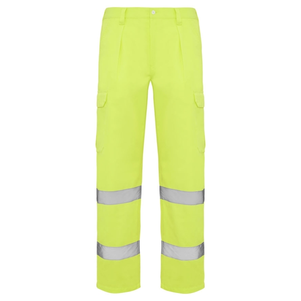 Pantalon de lucru în culoare galben neon 