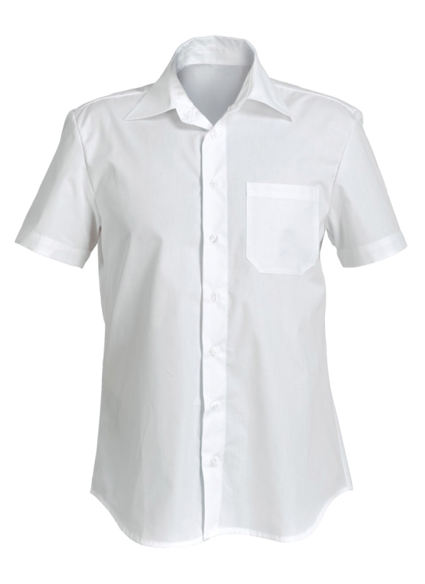 Мъжка риза с къс ръкав ZUMA | Бяло