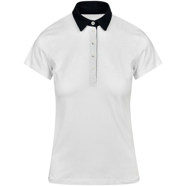 Дамска двуцветна риза (бяло/тъмно синьо) KA2613