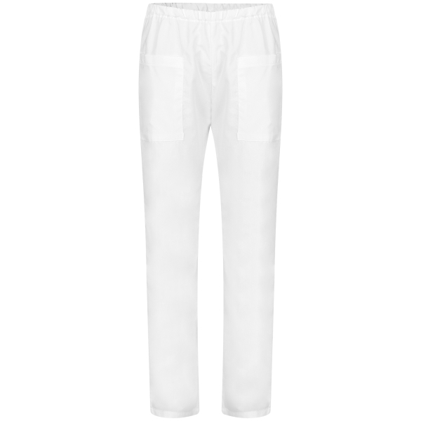 Pantaloni de lucru albi cu 4 buzunare