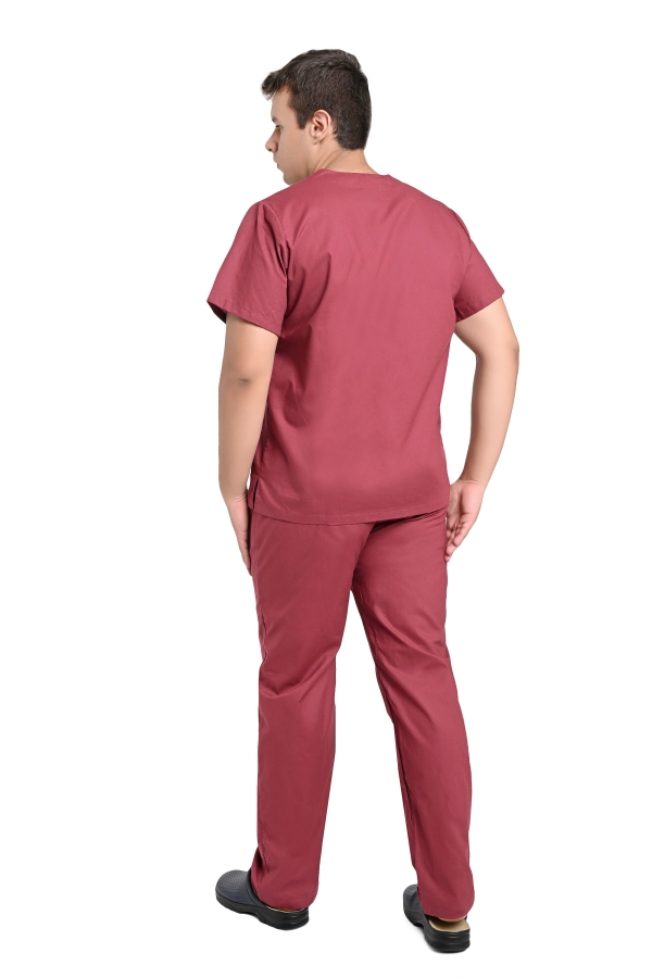 Комплект туника М3 и панталон италиански джоб бордо, от 100% памук,  20072023