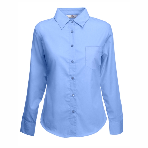Риза за сервитьори с дълъг ръкав ID63  светло синя