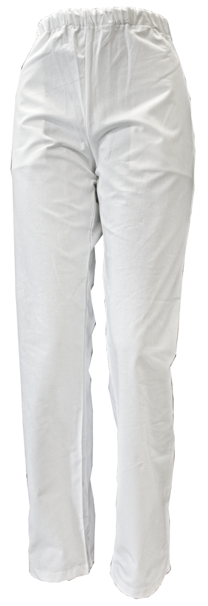 Бял медицински панталон от 100% памук