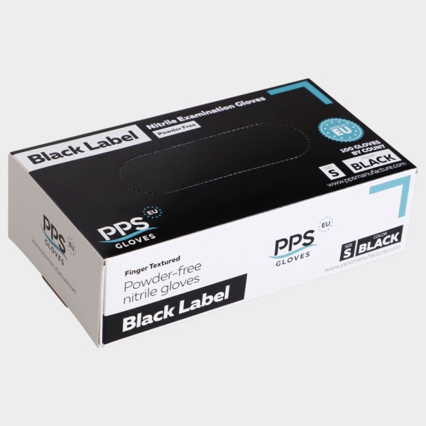 Еднократни ръкавици от нитрил PPS NITRILE BLACK PF, 04300144