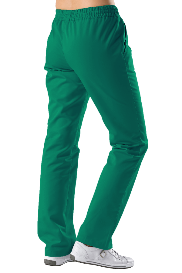 Зелен медицински панталон от 100% памук женски