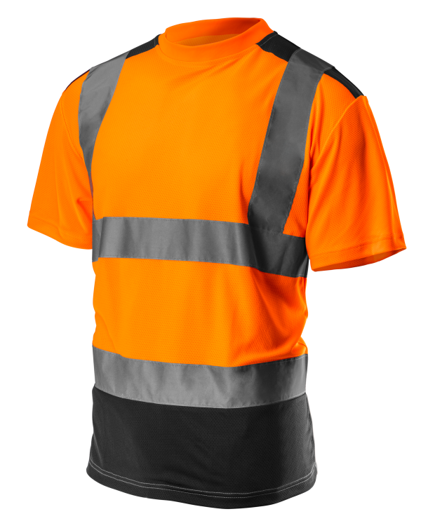 Тениска , светлоотразителна, тъмна лента ,оранжева