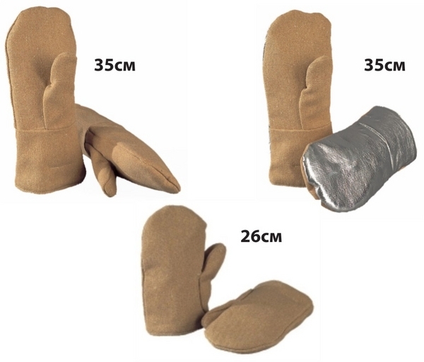 Работни ръкавици 35 см. 1 пръст алуминизирани 600С LAVA 1000