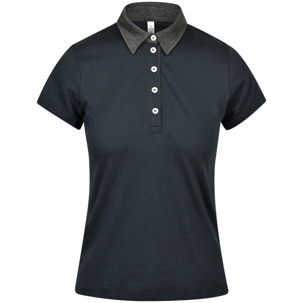 Дамска двуцветна риза (черно/тъмно сиво) KA2611