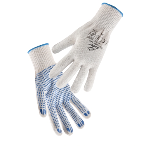 Работни ръкавици с ПВХ точки KELE | Бяло