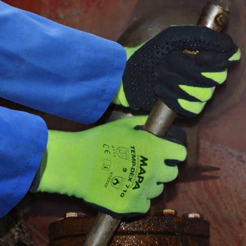 Топлозащитни ръкавици TEMPDEX 710 | Жълто