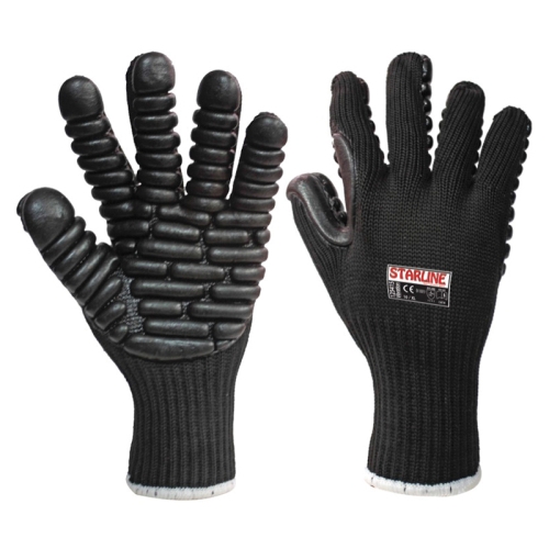 Работни ръкавици антивибрационни VIBRA | Черно