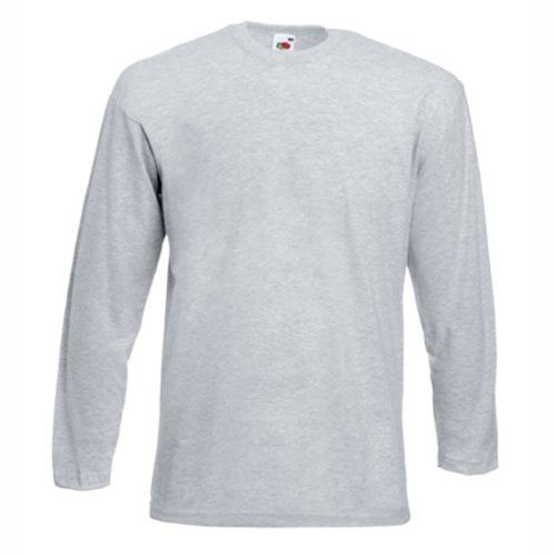 Tricou cu mânecă lungă Valueweight, culoare gri deschis