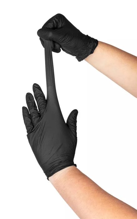 Нитрилни ръкавици черни 100 броя размер XL