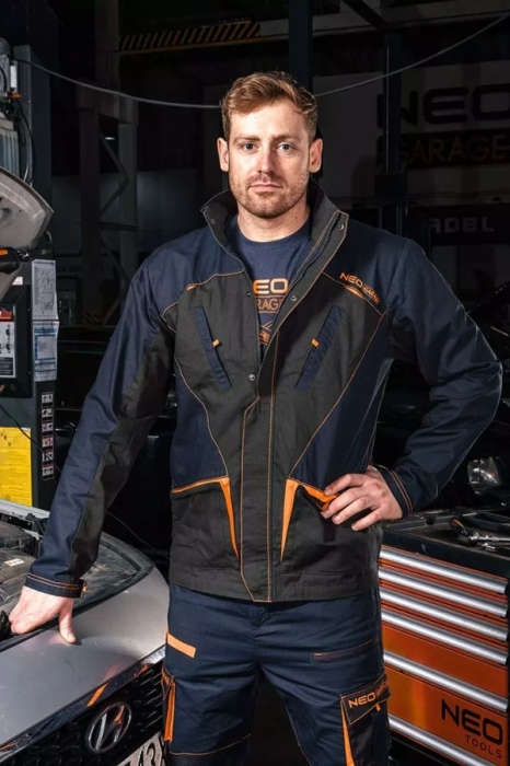 Уникален комплект MOTO Expert , Тениска с принт+ Работни панталони+ Работно яке Neo Garage