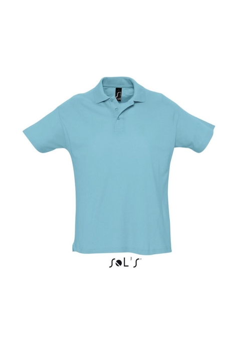 Tricou polo SOL'S SUMMER II pentru bărbați, albastru atol, SO11342