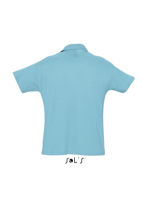 Мъжка поло тениска SOL'S SUMMER II, синьо атол, SO11342