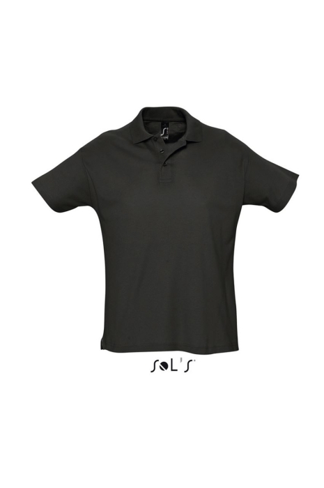 Мъжка поло тениска SOL'S SUMMER II, черно, SO11342