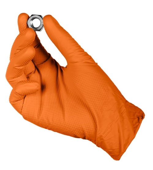 Γάντια νιτριλίου, πορτοκαλί, 50 τεμάχια, 97-690