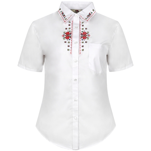 Γυναικείο πουκάμισο Chevitsi με κοντό μανίκι, 0410232