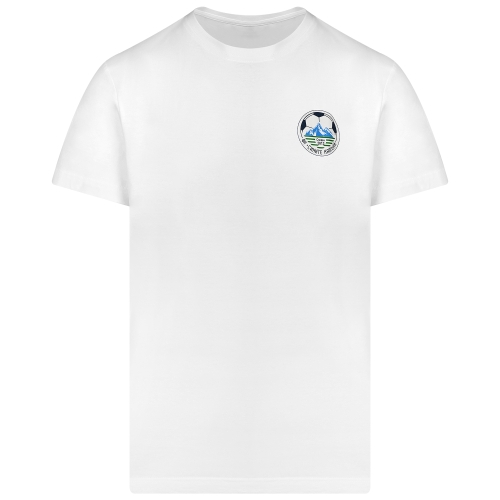 Детска футболна тениска на ФК Сините камъни, бяла, 180г памук