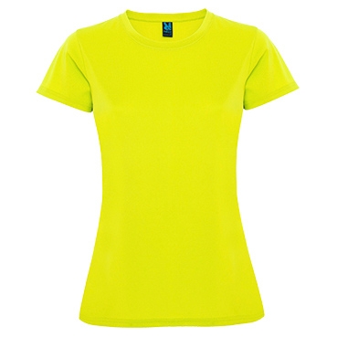 Дамска спортна тениска MONTECARLO от 100% полиестер, жълт неон, ID274