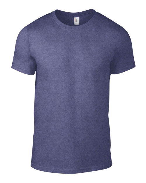 Мъжка тениска, хедър блу, 100% памук, AN980*hbl