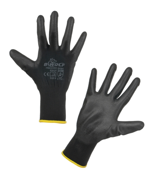 работни ръкавици потопени в полиуретан Penguin black