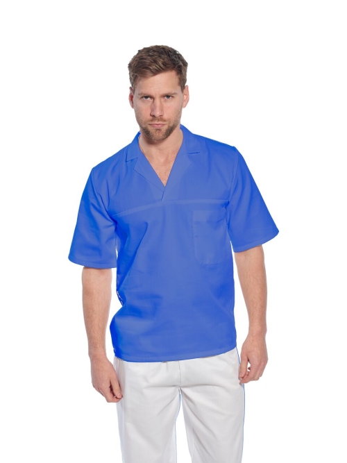 Готварска Риза с Къси Ръкави (кралско синьо)