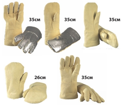 Работни ръкавици 35 см. 5 пръста алуминизирани 500С LAVA 500